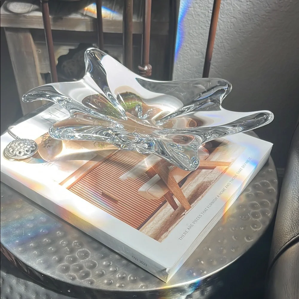 Vintage Crystal Decorative Dish Modern Design - Picture 2 of 10